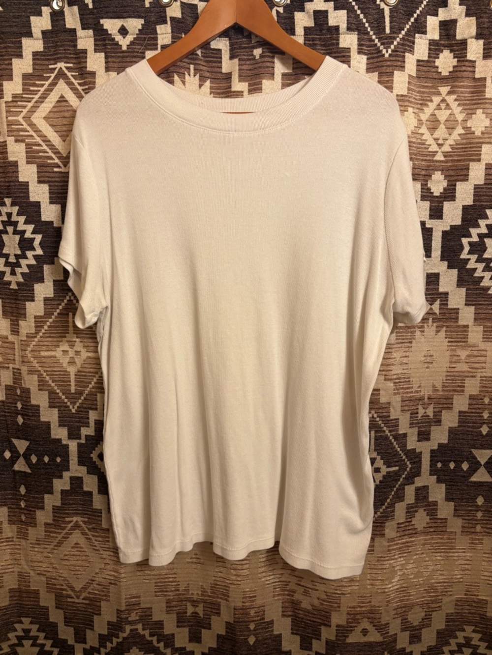 A New Day Women’s White 2X T Shirt, Cotton / Modal Blend